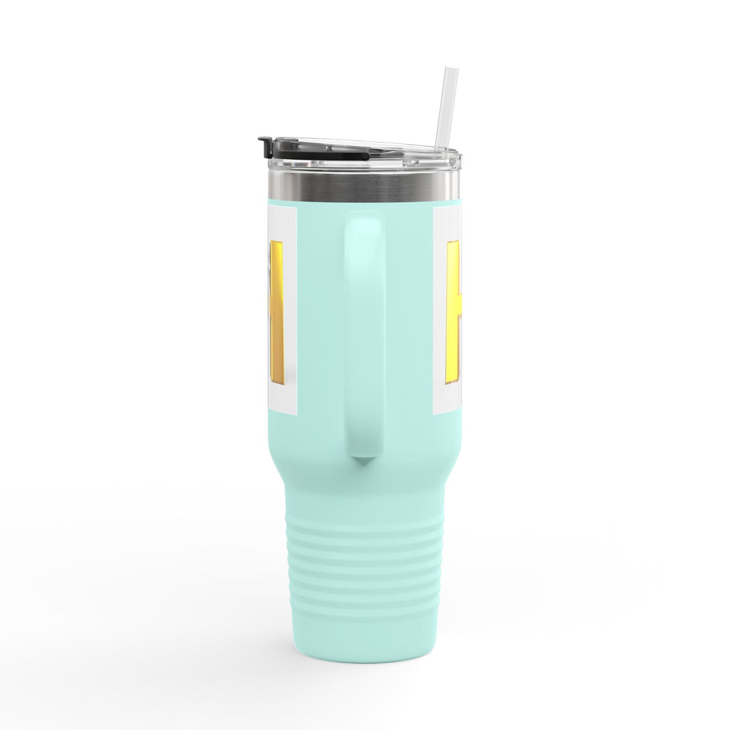 3D Yellow Letter H Monogram Travel Mug | 40oz Insulated Tumbler