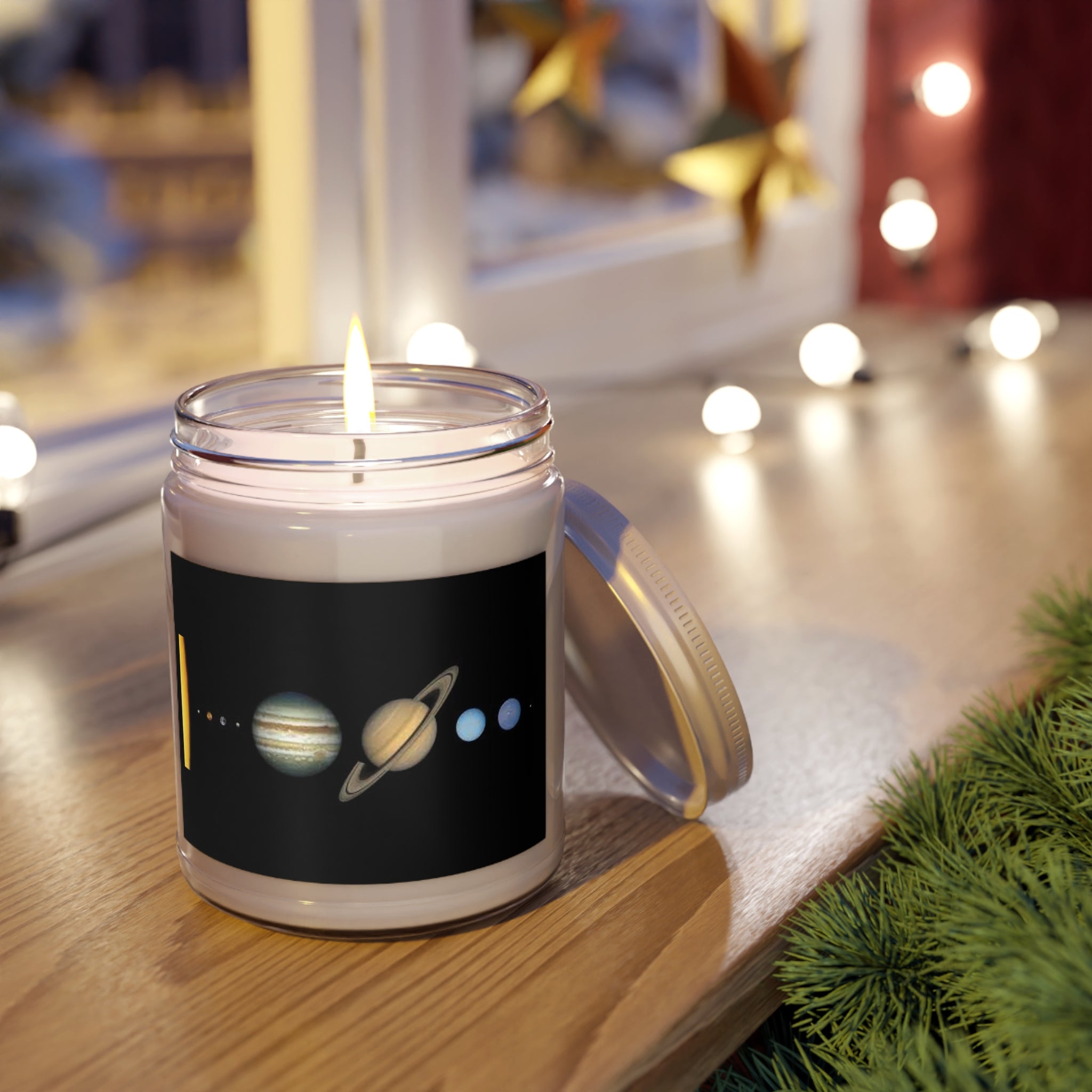 Solar System Planets Candle Jar | Soy Candle 9oz