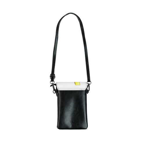 Portefeuille pour téléphone portable en forme de lettre L, motif bonhomme allumette en 3D | Sac bandoulière pour téléphone