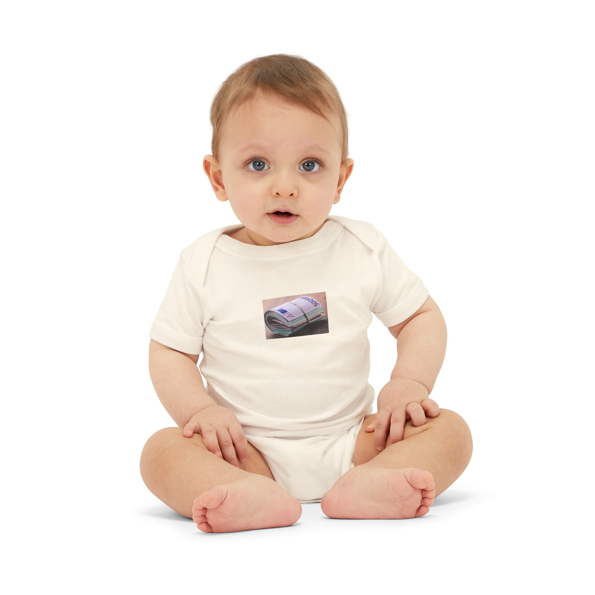 Stack of Cash Graphic Infant One Piece | money print bodysuit