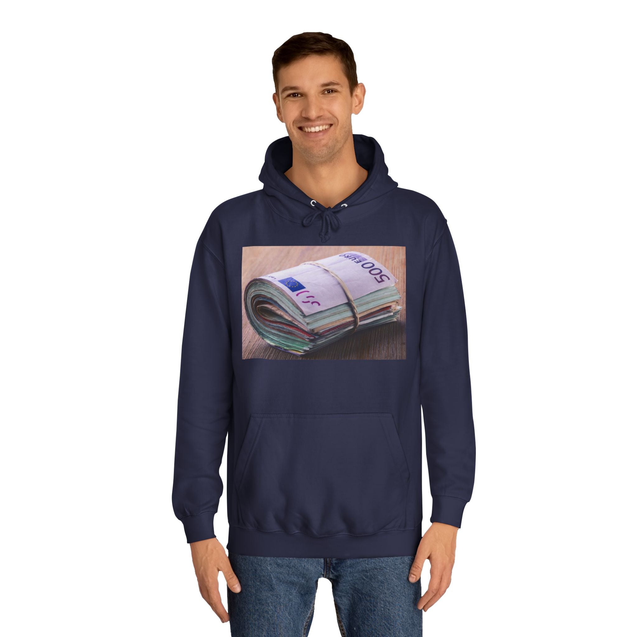 Rolled Currency Stack Hoodie | Money Print, Cash Bundle