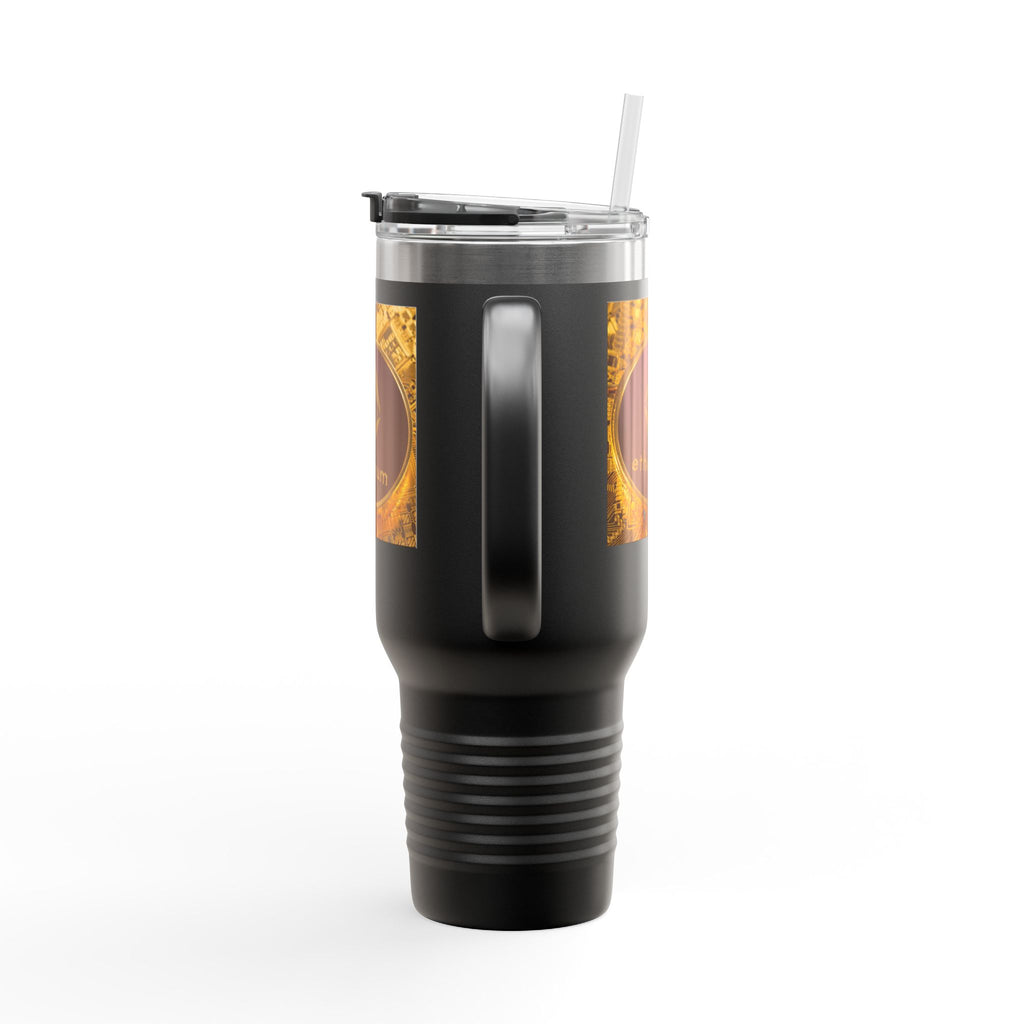 Ethereum Coin Design 40oz Travel Mug | Crypto Logo Insulated Tumbler