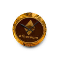 Ethereum Coin Acrylic Wall Clock | Crypto Logo Clock, Blockchain Decor