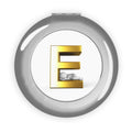 Gold Letter E monogram compact travel mirror | Pocket mirror