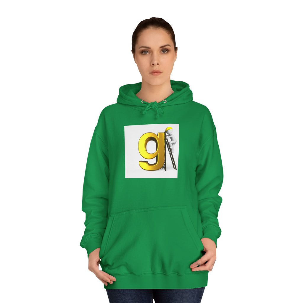 Gold Letter G with Painter Character Hoodie | Initial Monogram