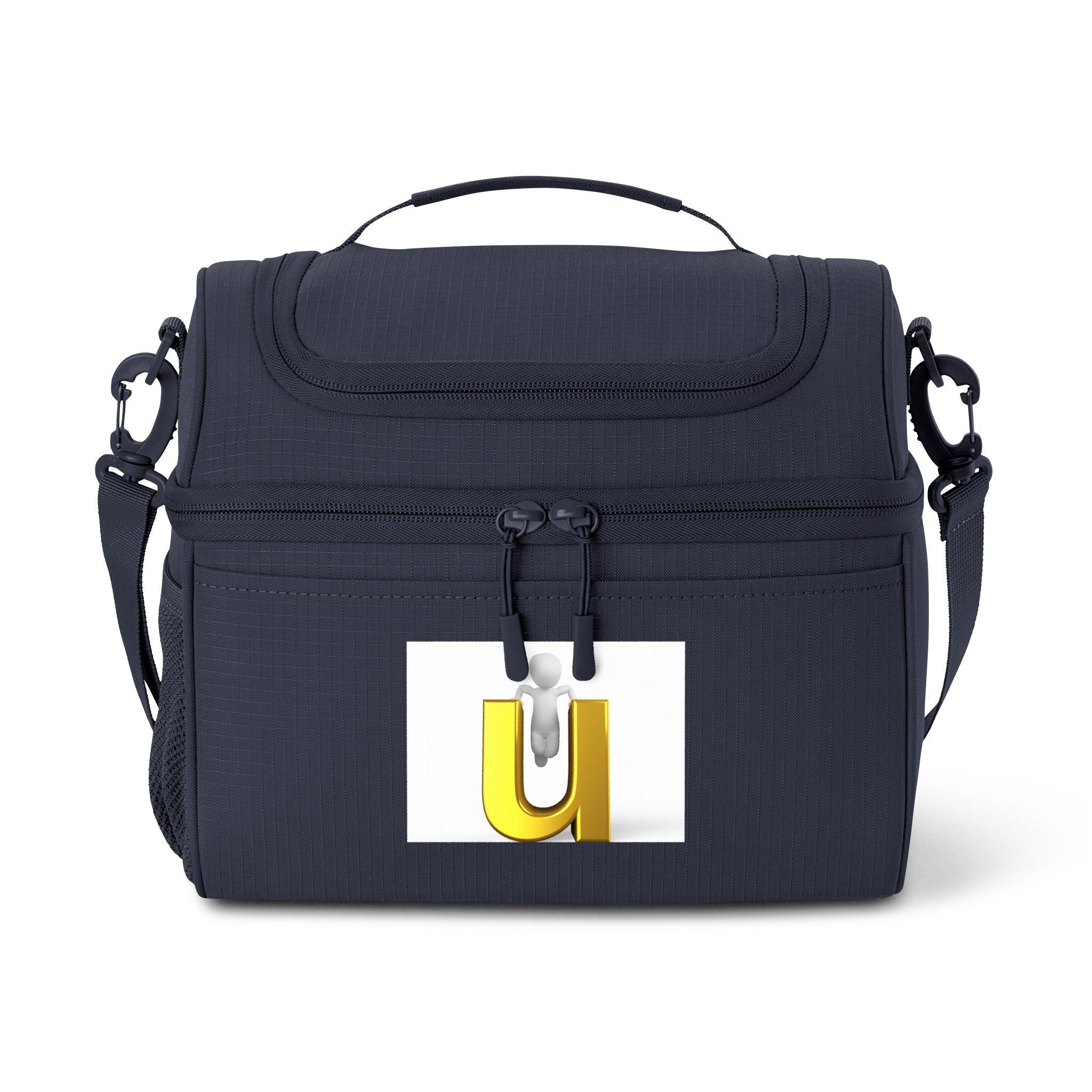 Yellow Letter U Monogram Cooler Bag | Initial Lunch Cooler