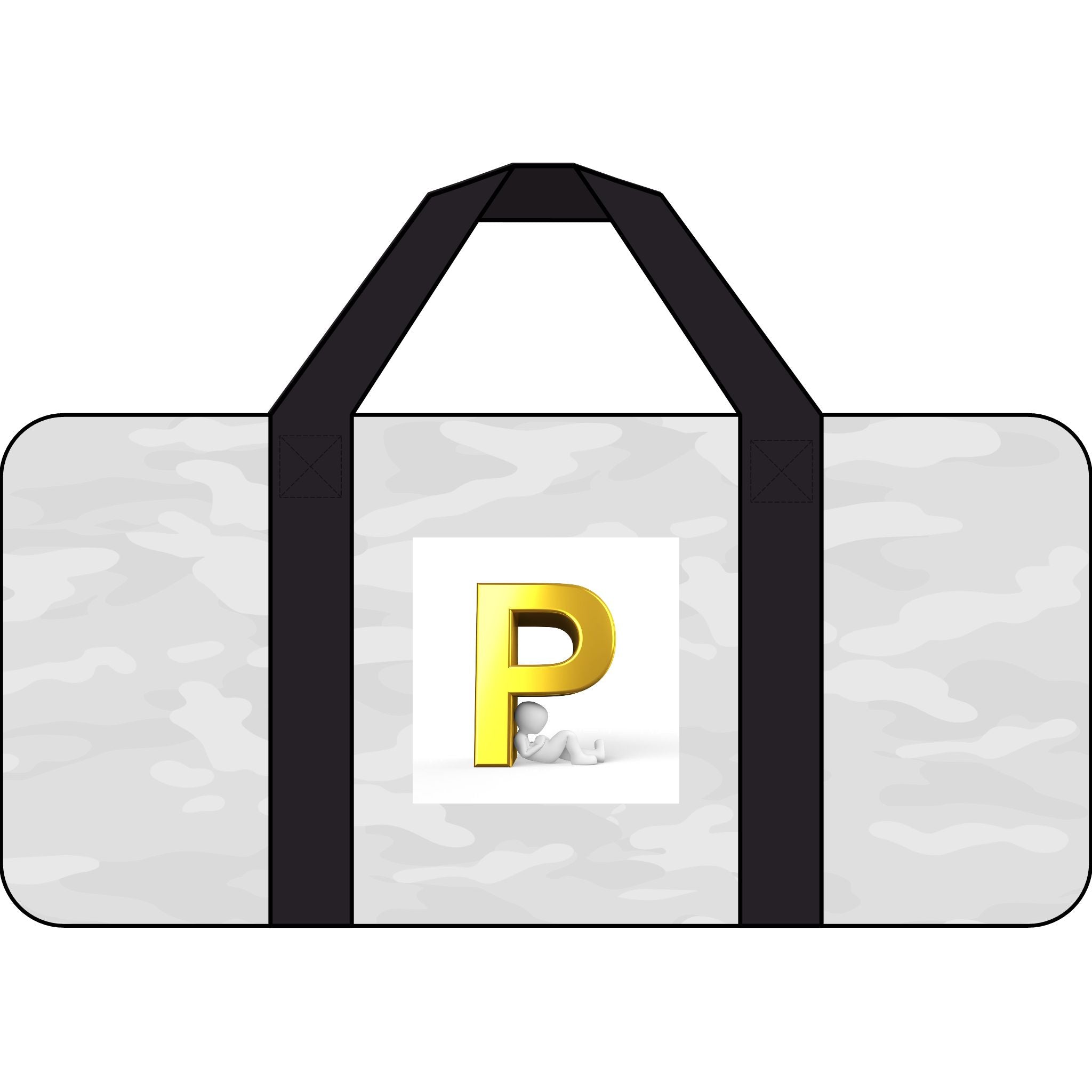 Gold Letter P Logo Tripper Duffel Bag | Checker Strap, Camo Option