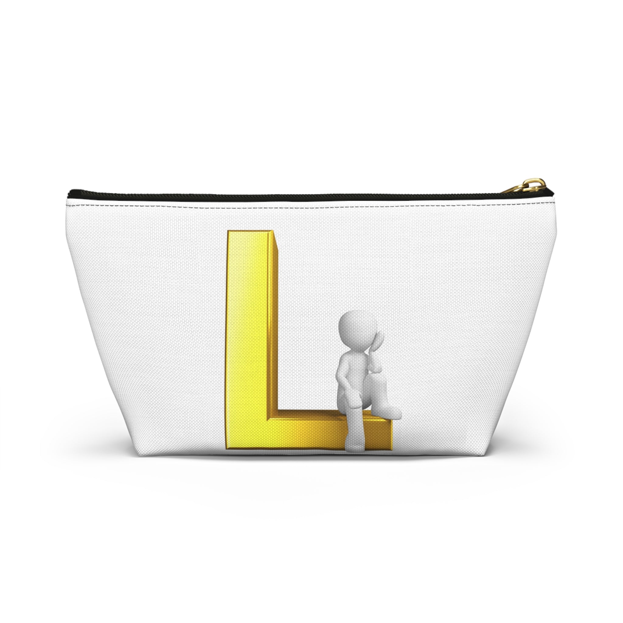 3D Letter L with Sitting Figure Accessory Pouch