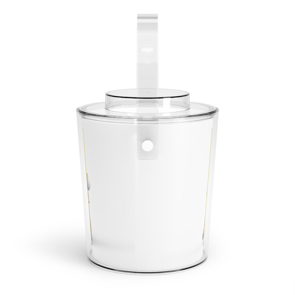 Gold Letter I Ice Bucket with Tongs | Cocktail Bar Accessory