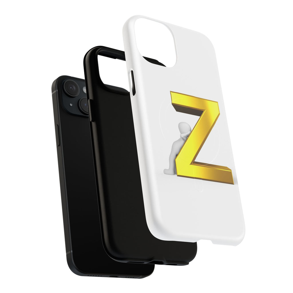 Gold 3D Letter Z Phone Case | Tough Magnetic Case