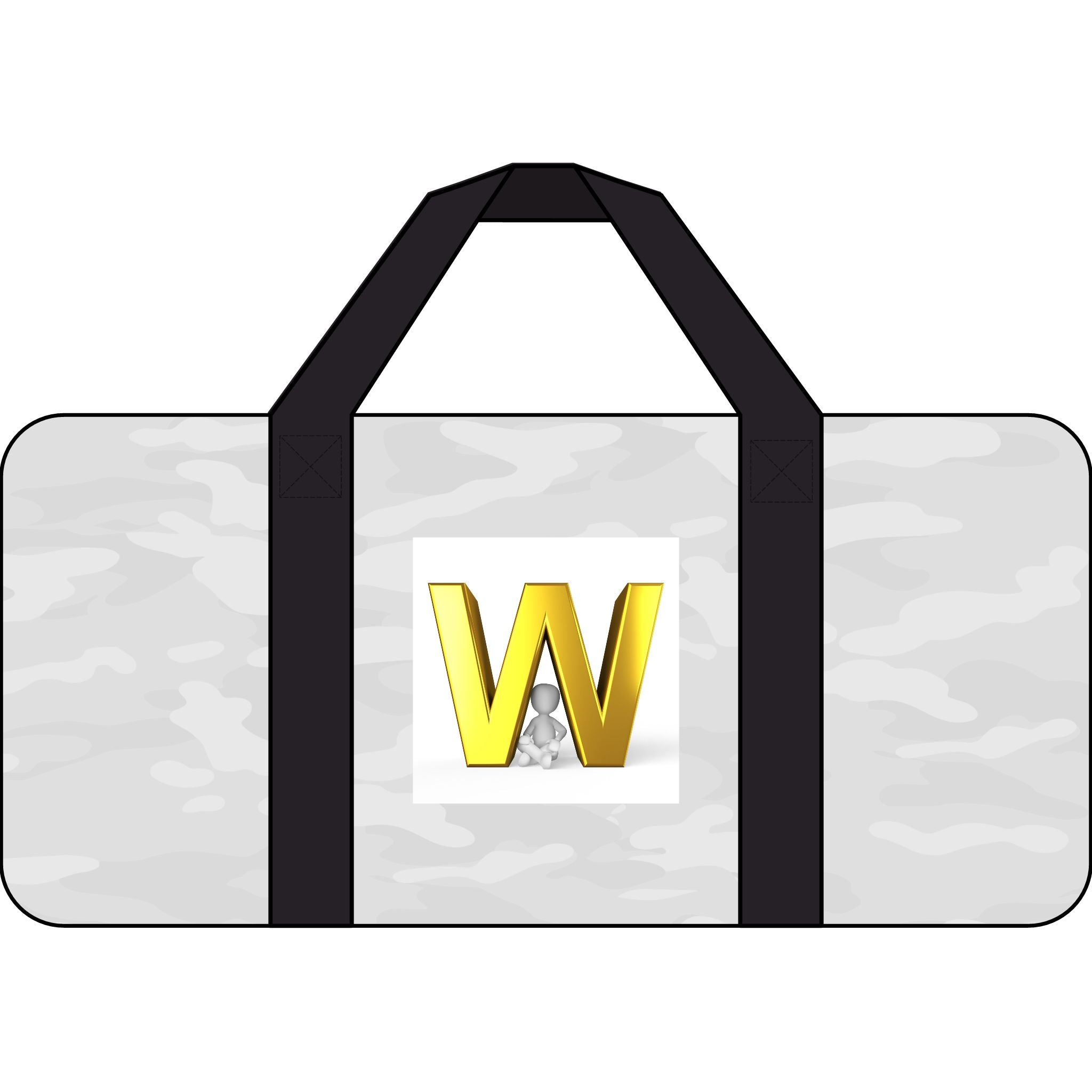 Gold W Monogram Tripper Duffel Bag | Checker Strap or Dark Camo