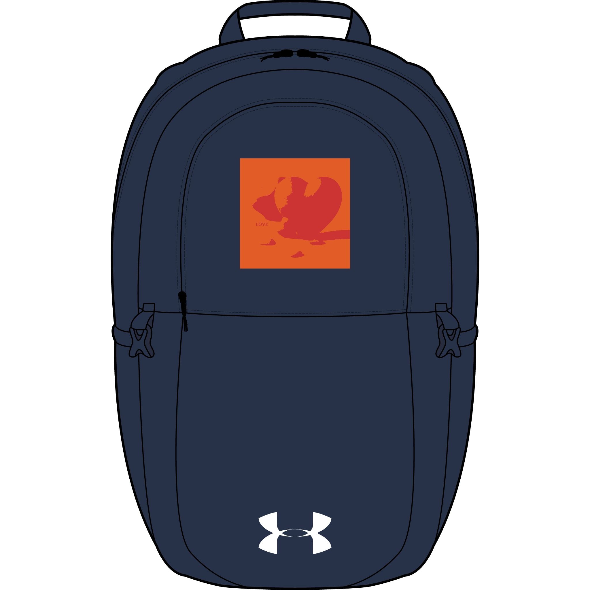 Hearts Patch Backpack Under Armour, Embroidered Bird Design | Sport Pack