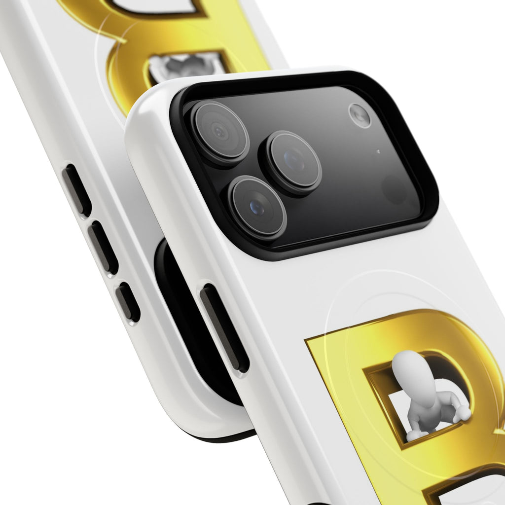Gold 3D Letter B phone case | Tough Magnetic Case