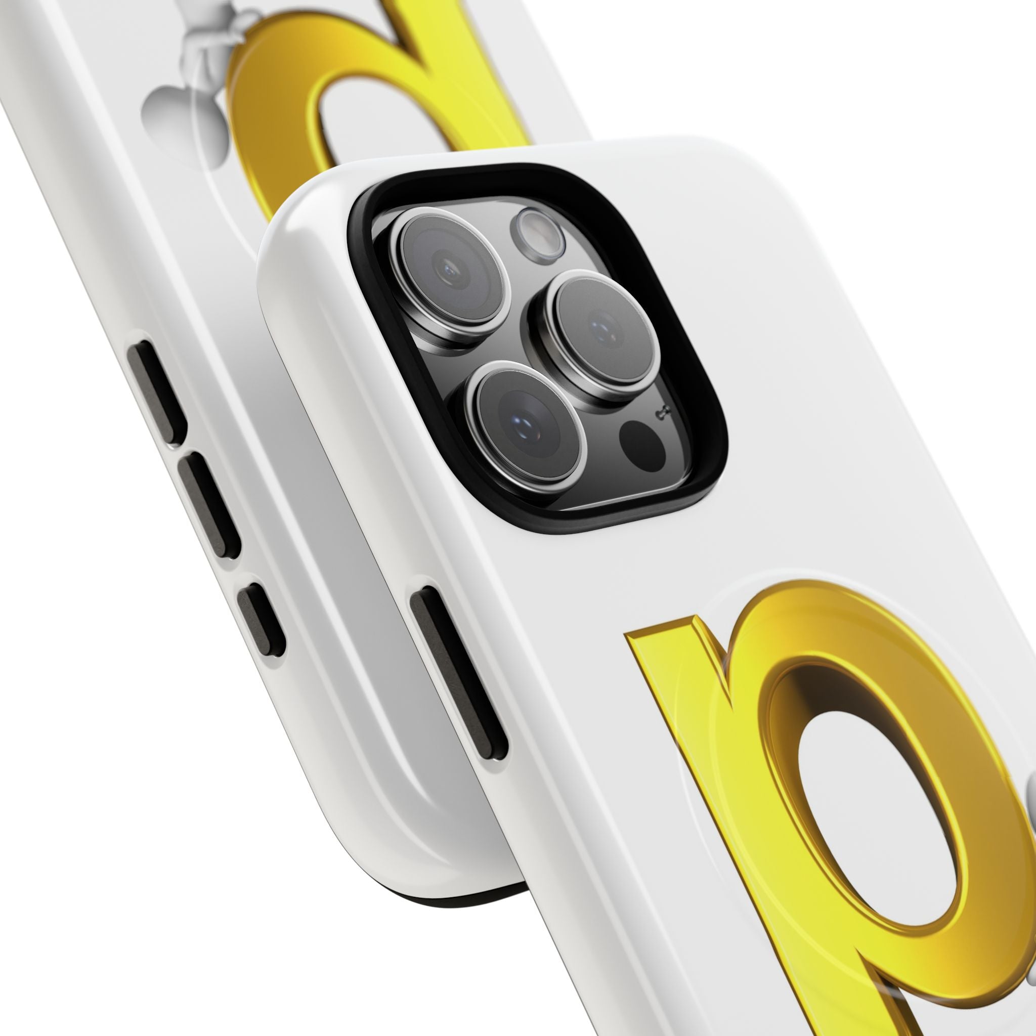 3D Gold Letter P Phone Case | Tough Magnetic Phone Case