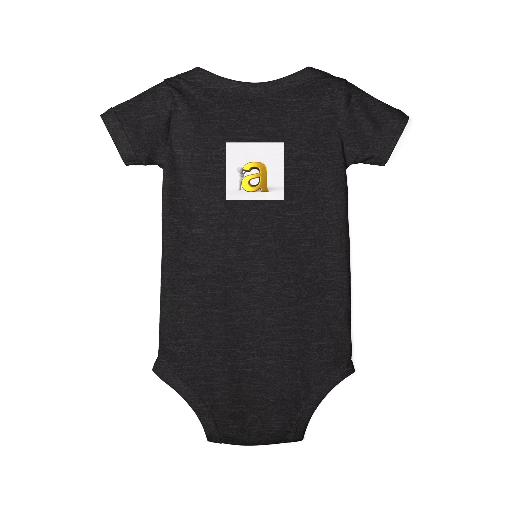 Gold Letter 'a' Baby Onesie | Infant Jersey One Piece