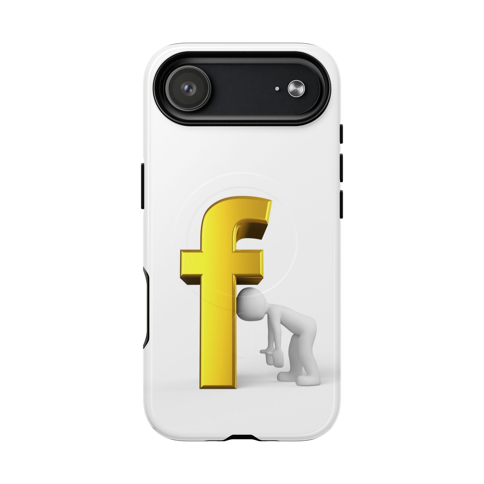 3D Gold Letter F Phone Case | Tough Magnetic Case