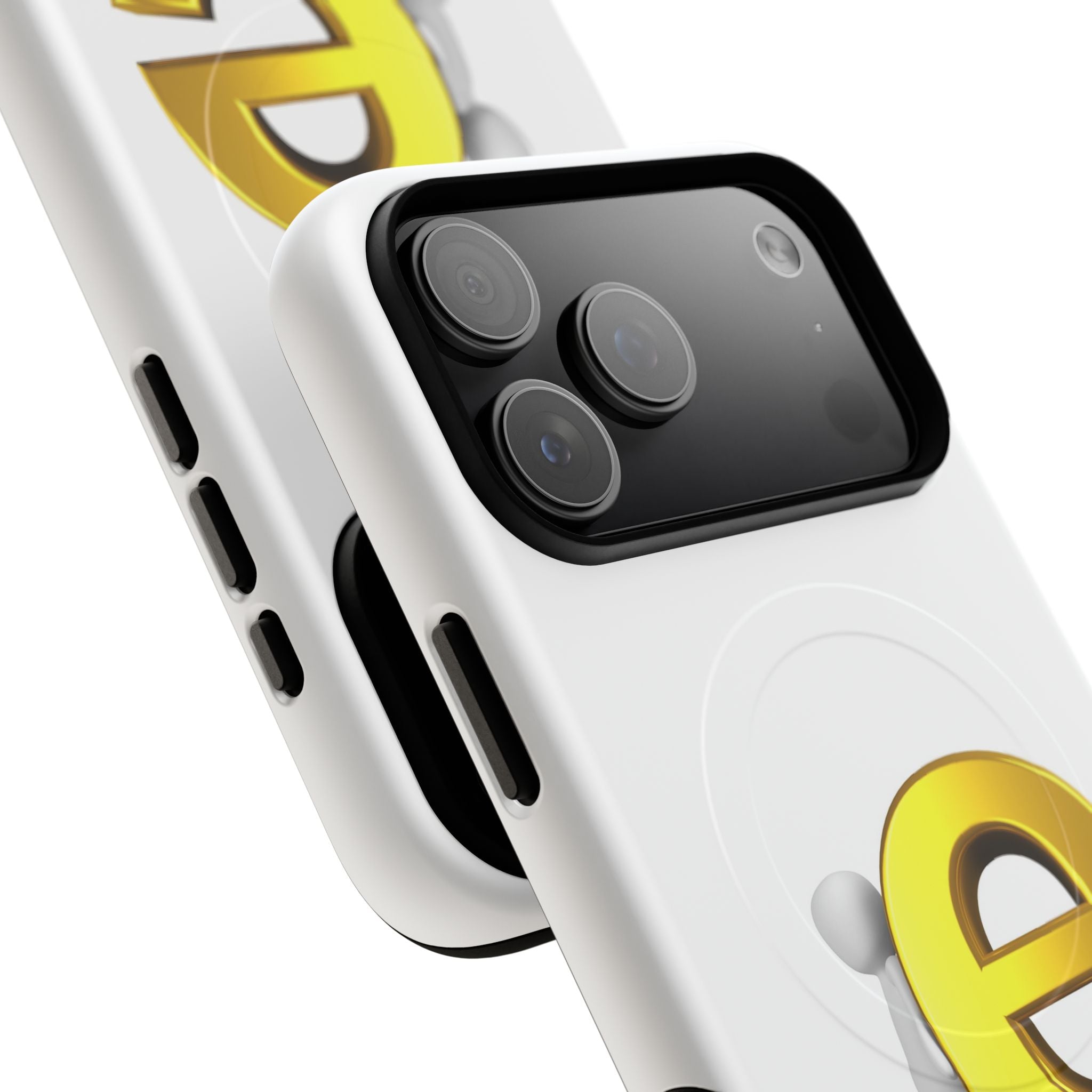 3D Gold Letter E Phone Case | Tough Magnetic Case