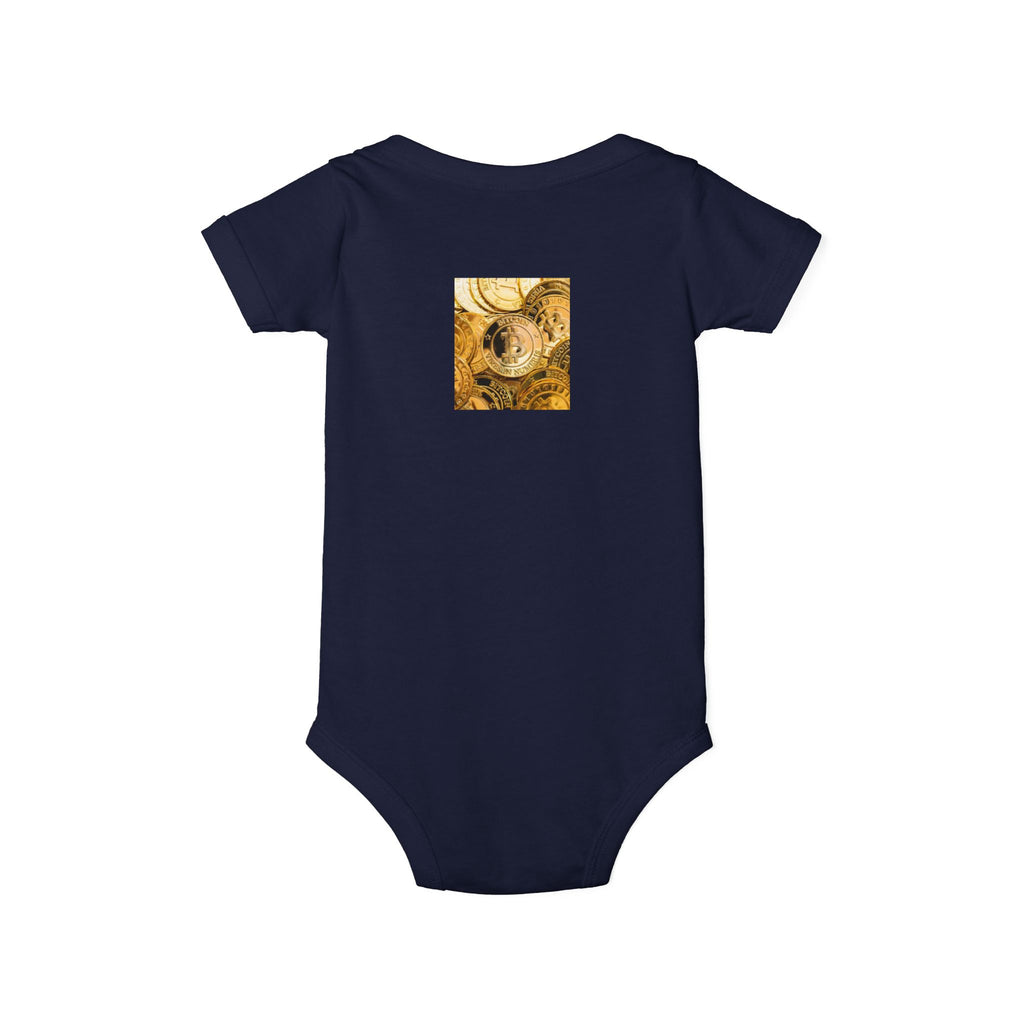 Bitcoin Cryptocurrency Infant One Piece | Floral Nursery Baby Bodysuit