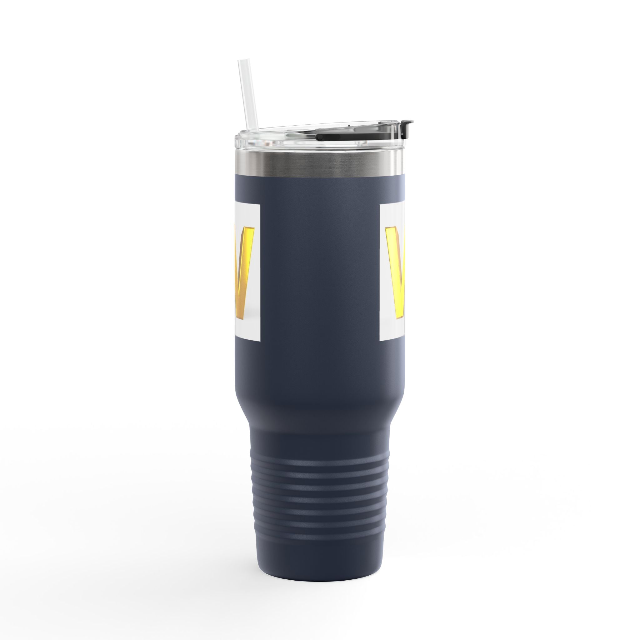 Gourde de voyage isolée en 3D Lettre W Or 40oz | Gobelet initial monogrammé