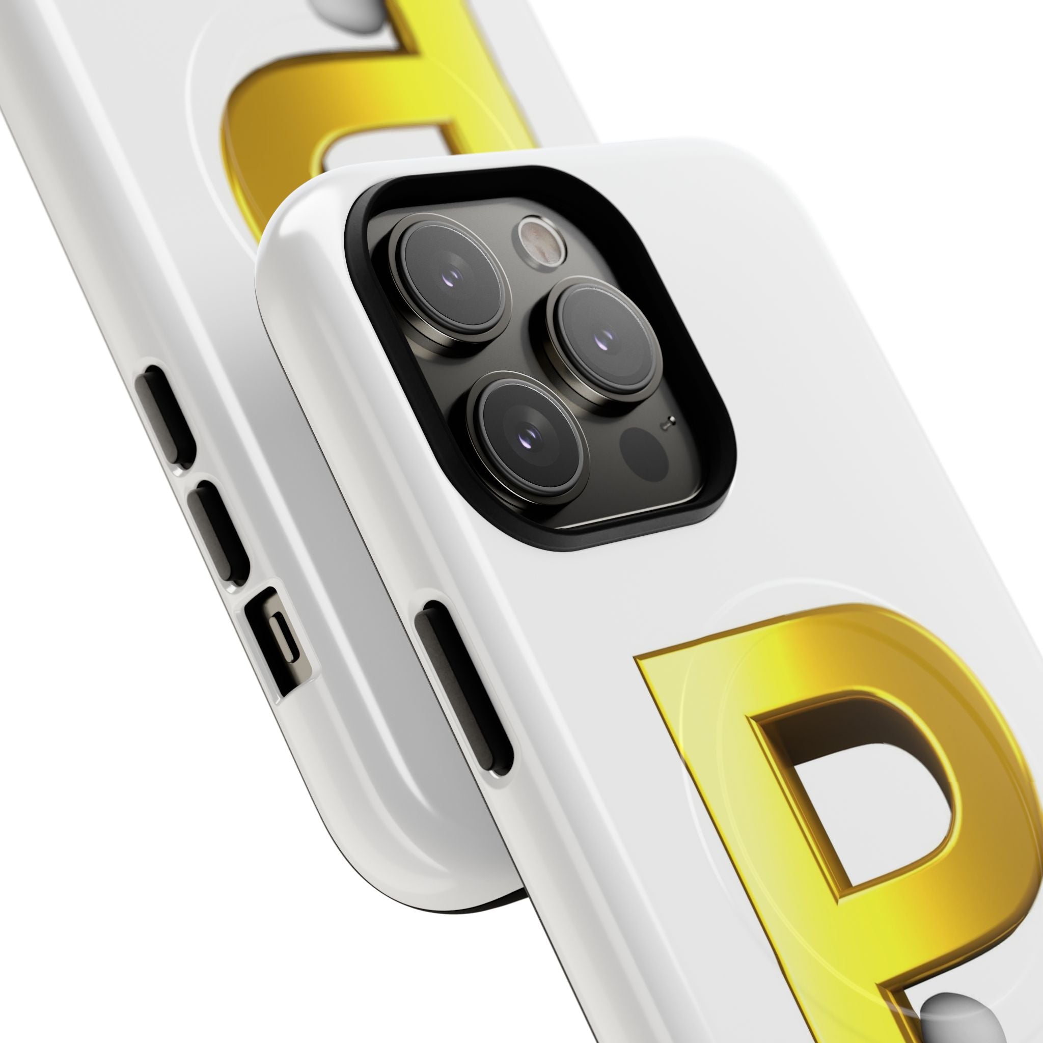 Gold Letter P Monogram Phone Case | Tough Magnetic Case