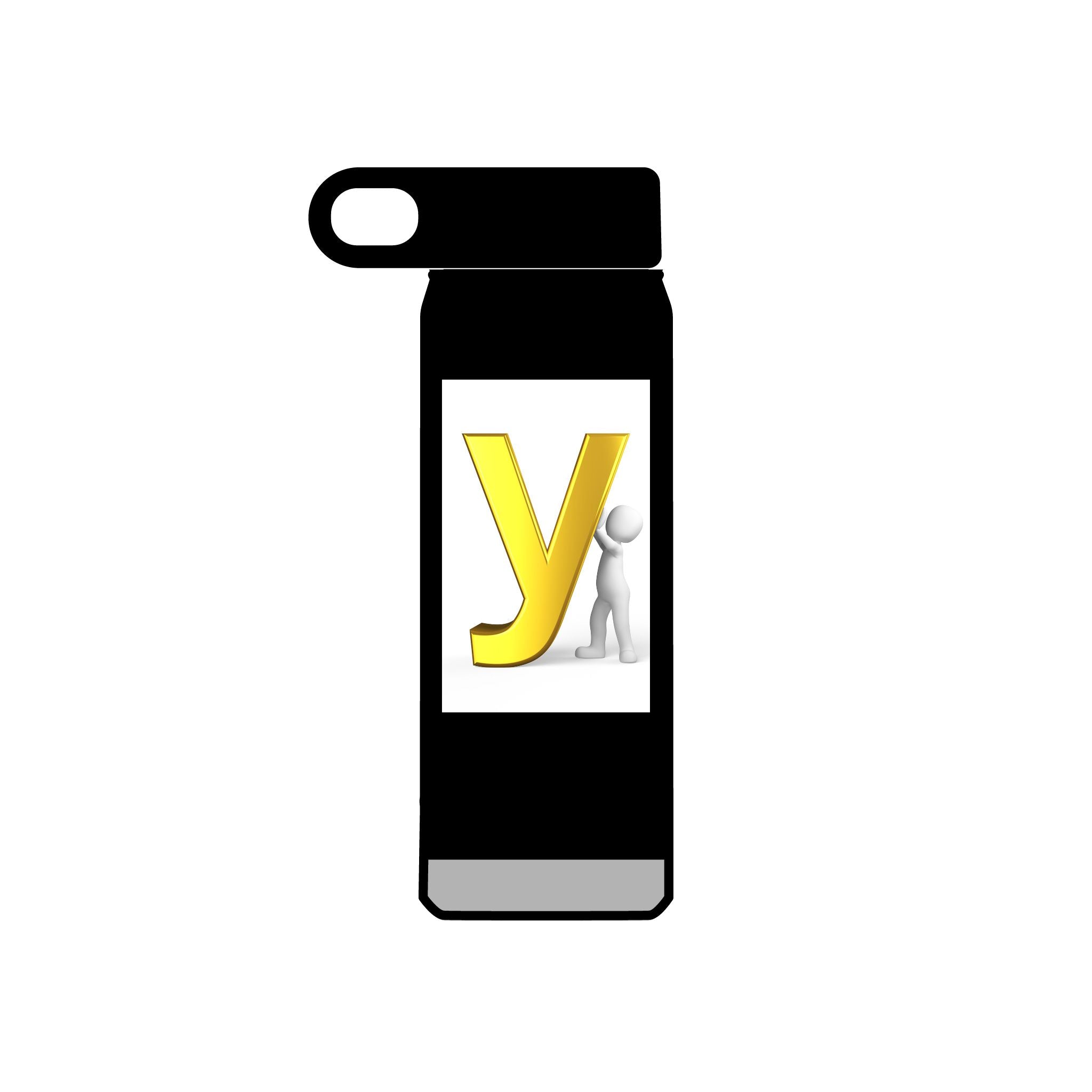 Yellow Letter Y with Figure Water Bottle | 20oz