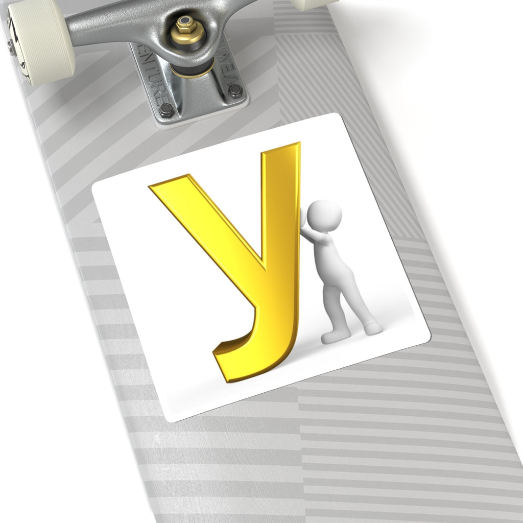 Yellow 3D Letter Y Sticker