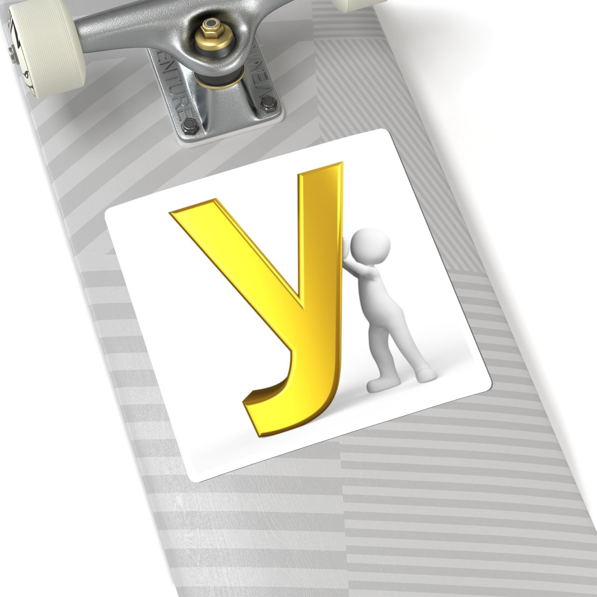 Yellow 3D Letter Y Sticker