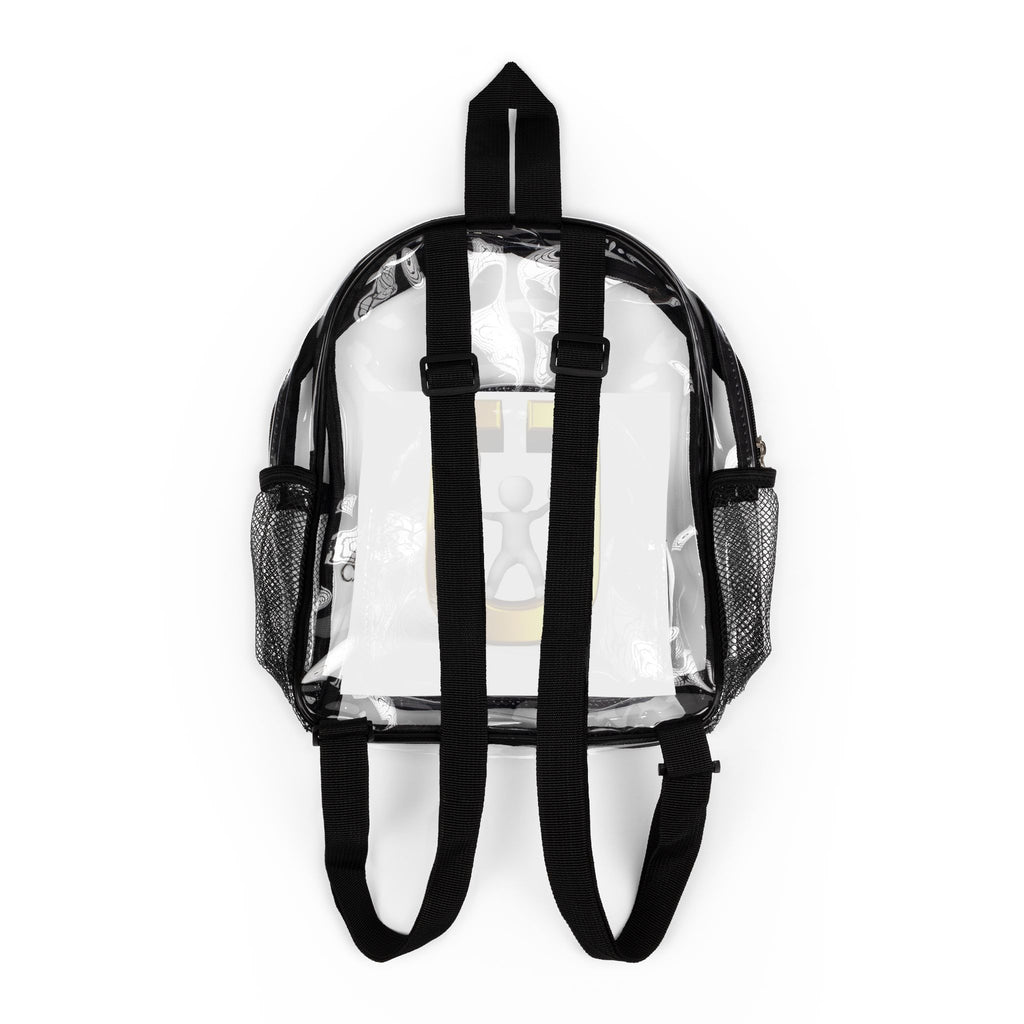 Yellow 3D Letter Ü Clear Stadium Backpack | Transparent School Bag