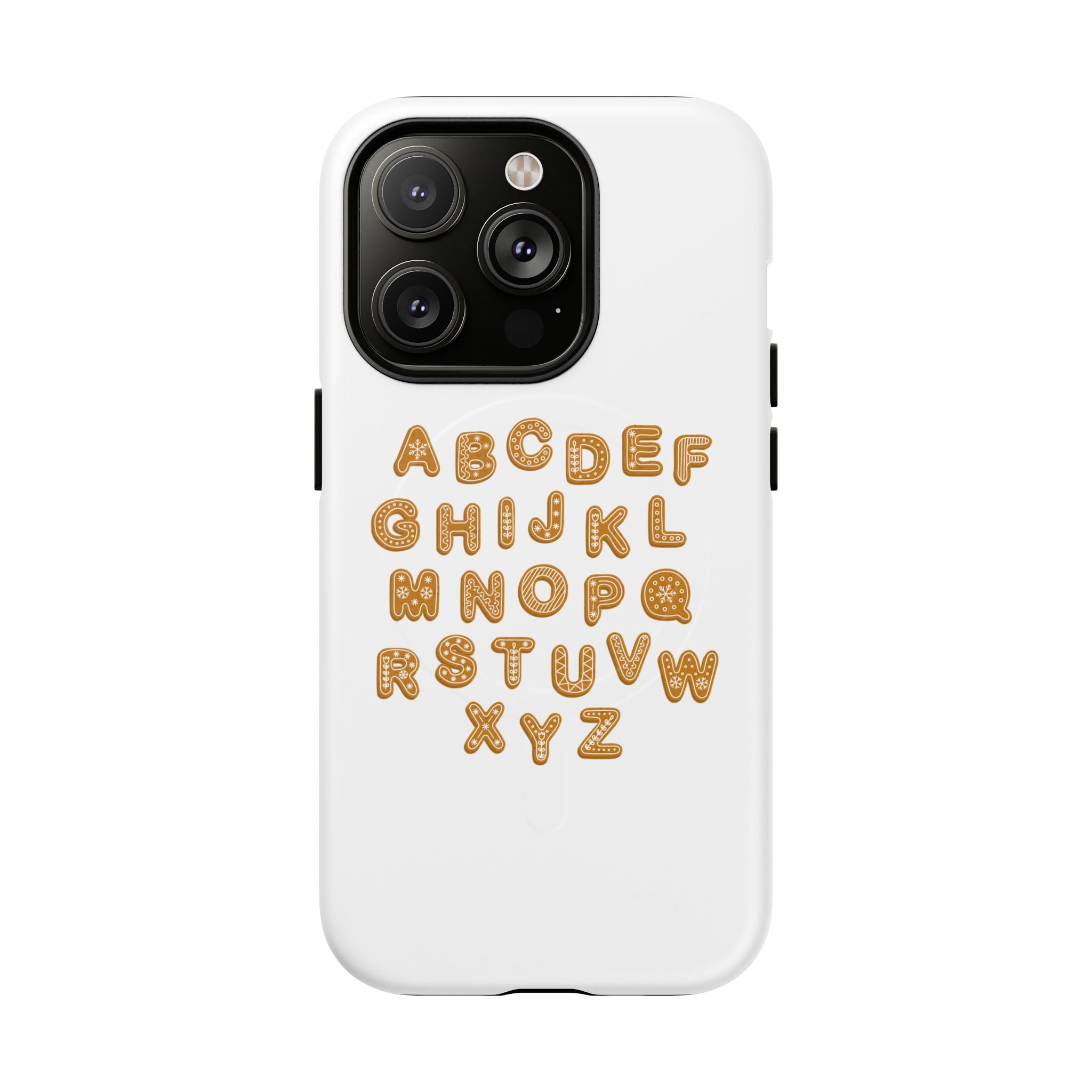 Coque de Téléphone Alphabet Cookie | Coque Magnétique Robuste, Lettrage Mignon