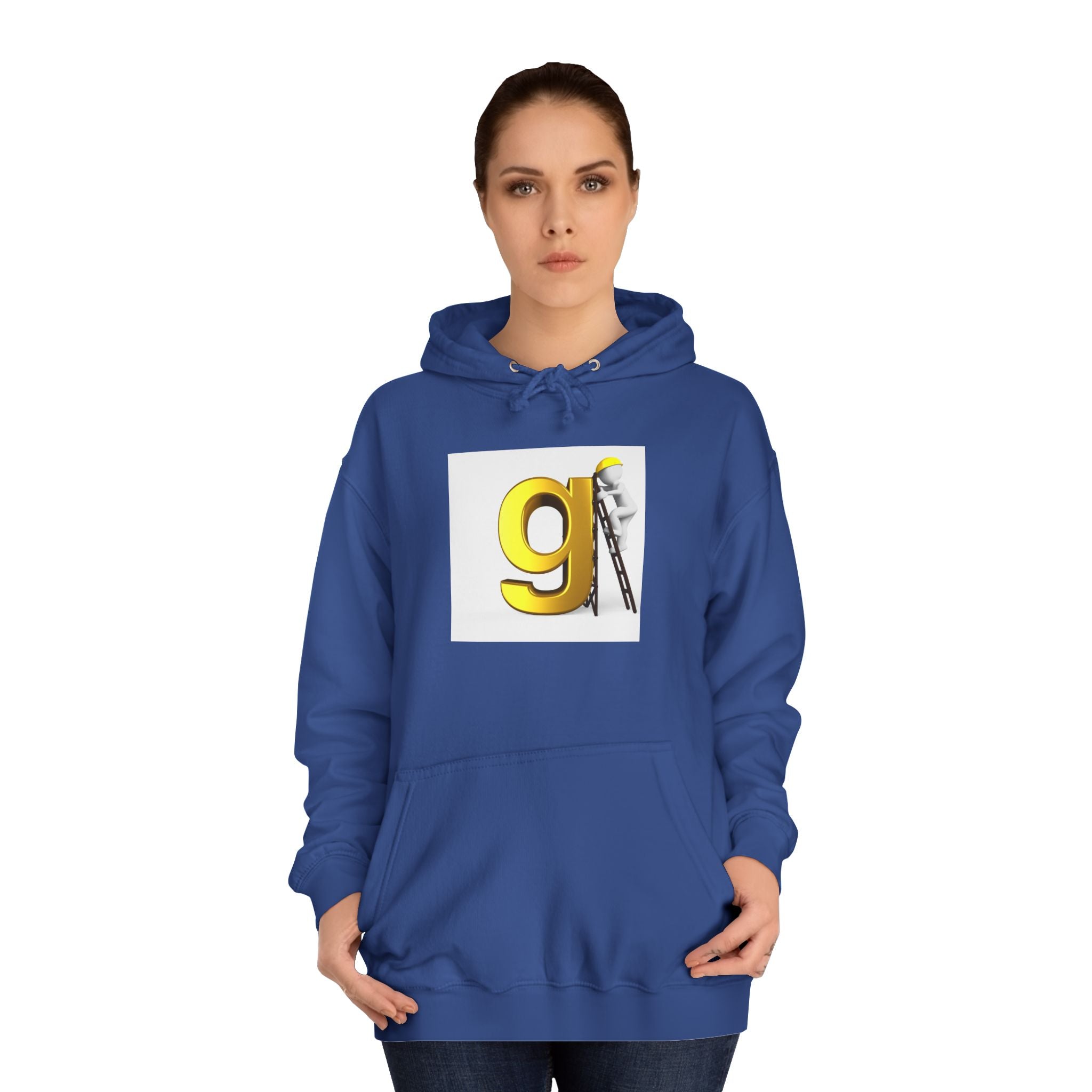 Gold Letter G with Painter Character Hoodie | Initial Monogram