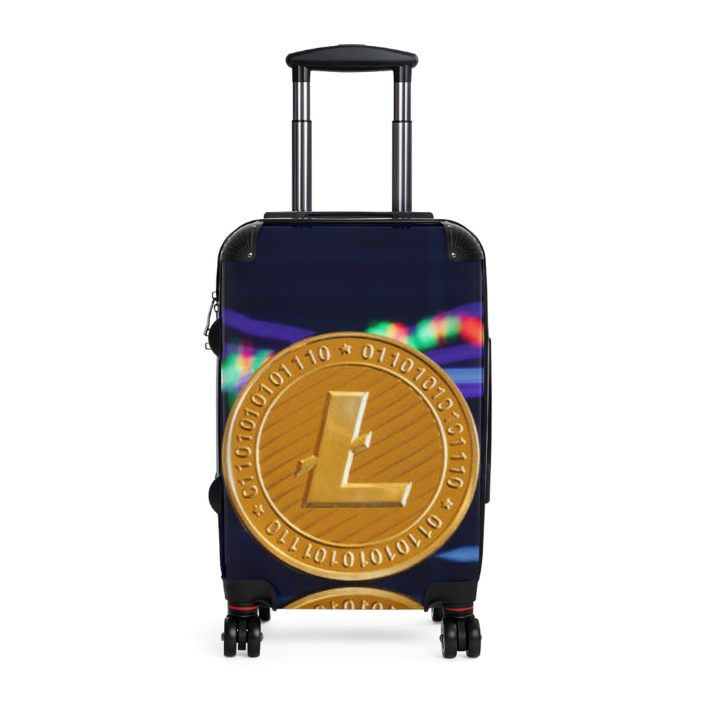 Litecoin Crypto Coin Suitcase | Luggage with Cryptocurrency Design