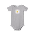 Yellow Letter K Initial Onesie | Infant One Piece