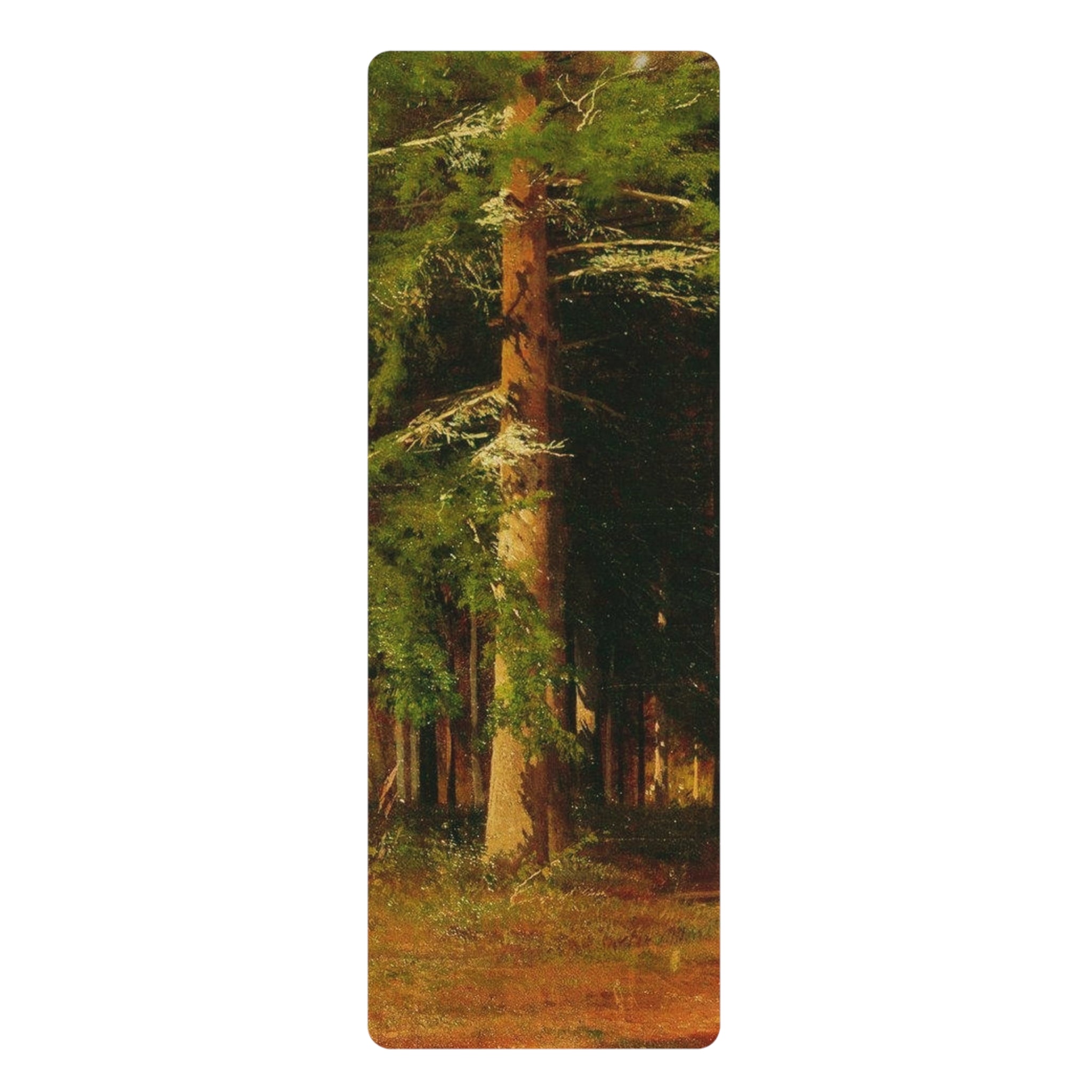 Forest Landscape Rubber Yoga Mat | Woodland Tree Scene