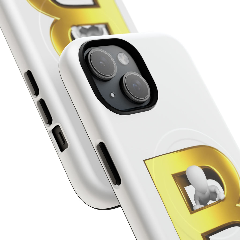 Gold 3D Letter B phone case | Tough Magnetic Case
