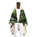 Canopy of Trees Hooded Sherpa Blanket | Forest Tree Branches Nature Print