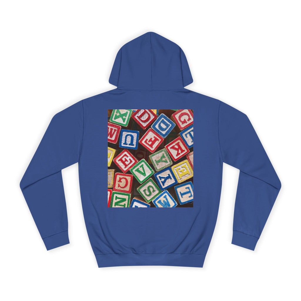 Colorful Alphabet Blocks Hoodie | Kids Letter Blocks Design
