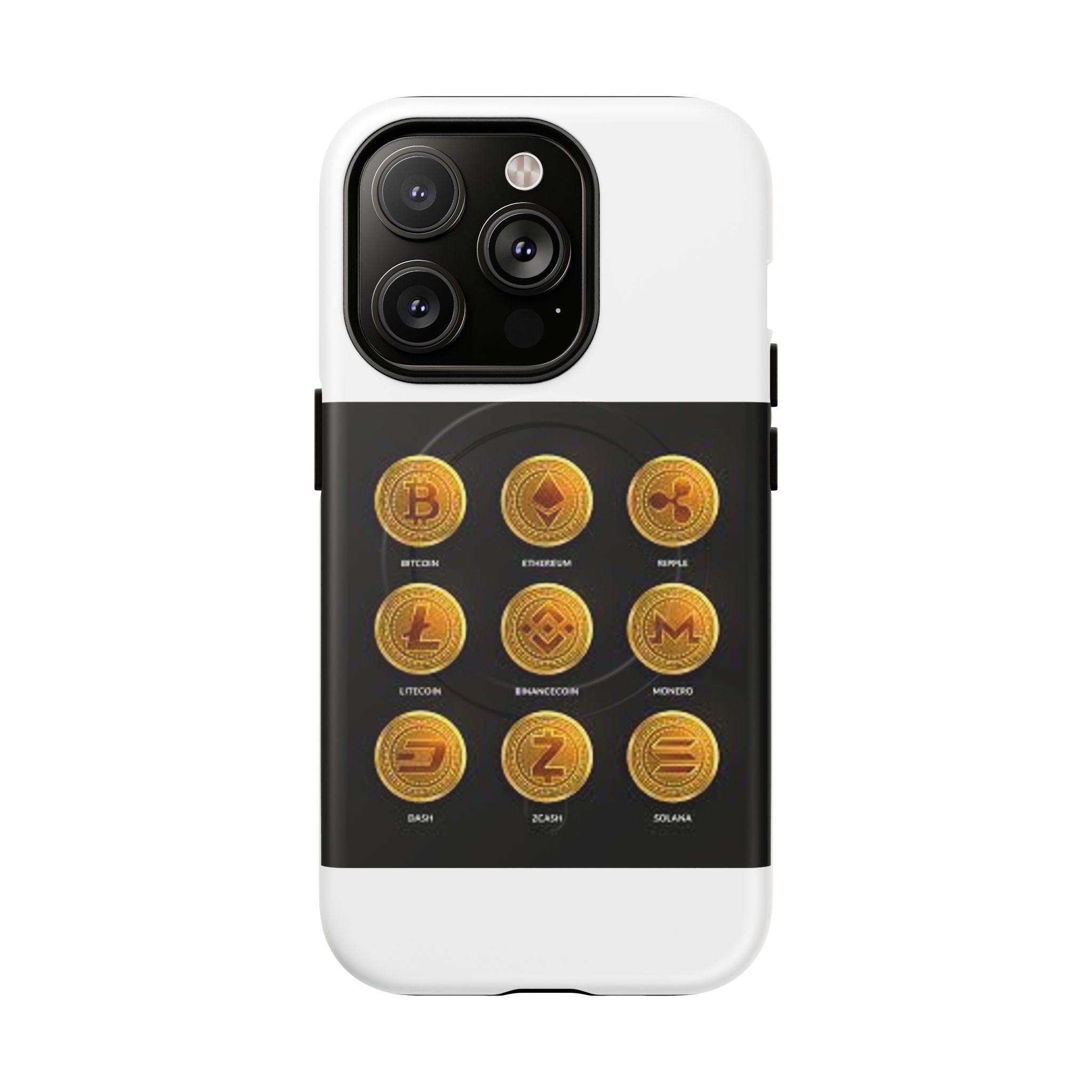 Coque de Téléphone Graphique de Monnaie Crypto | Coque Magnétique Robuste
