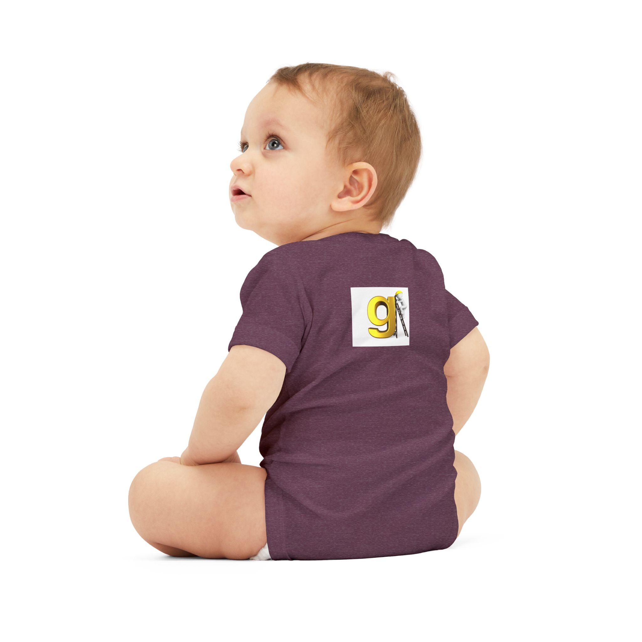 Yellow Letter G with worker Onesie | Baby Bodysuit, Alphabet Initial