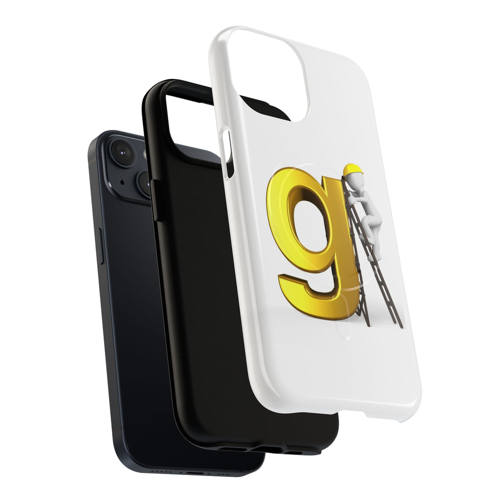 Golden Letter G Construction phone case | Magnetic Tough Case