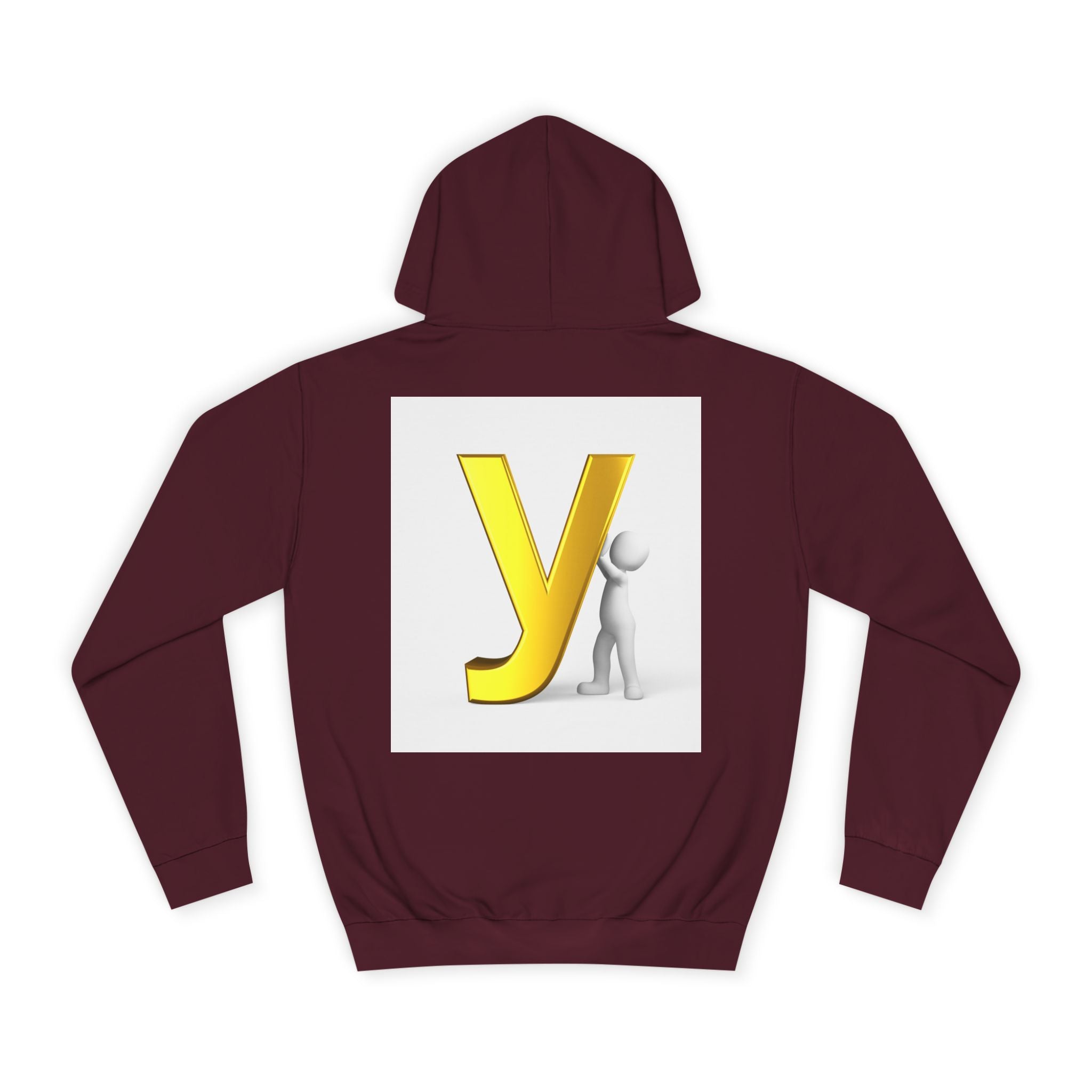 Yellow 3D Letter Y hoodie | Letterman Monogram Initial Sweatshirt