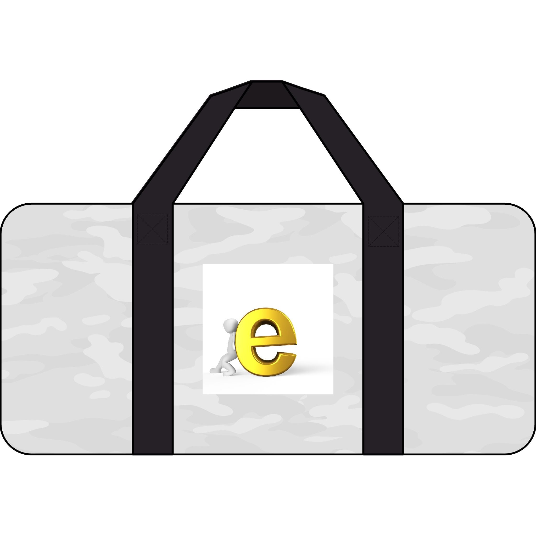Yellow E Logo Duffel Bag | Checker Strap or Camo Options