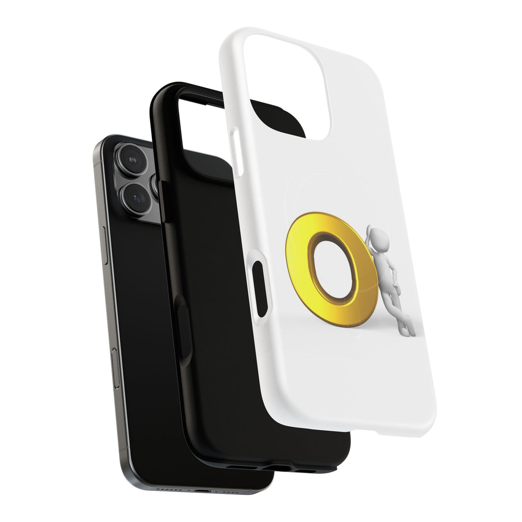 3D Gold Letter O Character phone case | Tough Magnetic Case, magnetic compatible