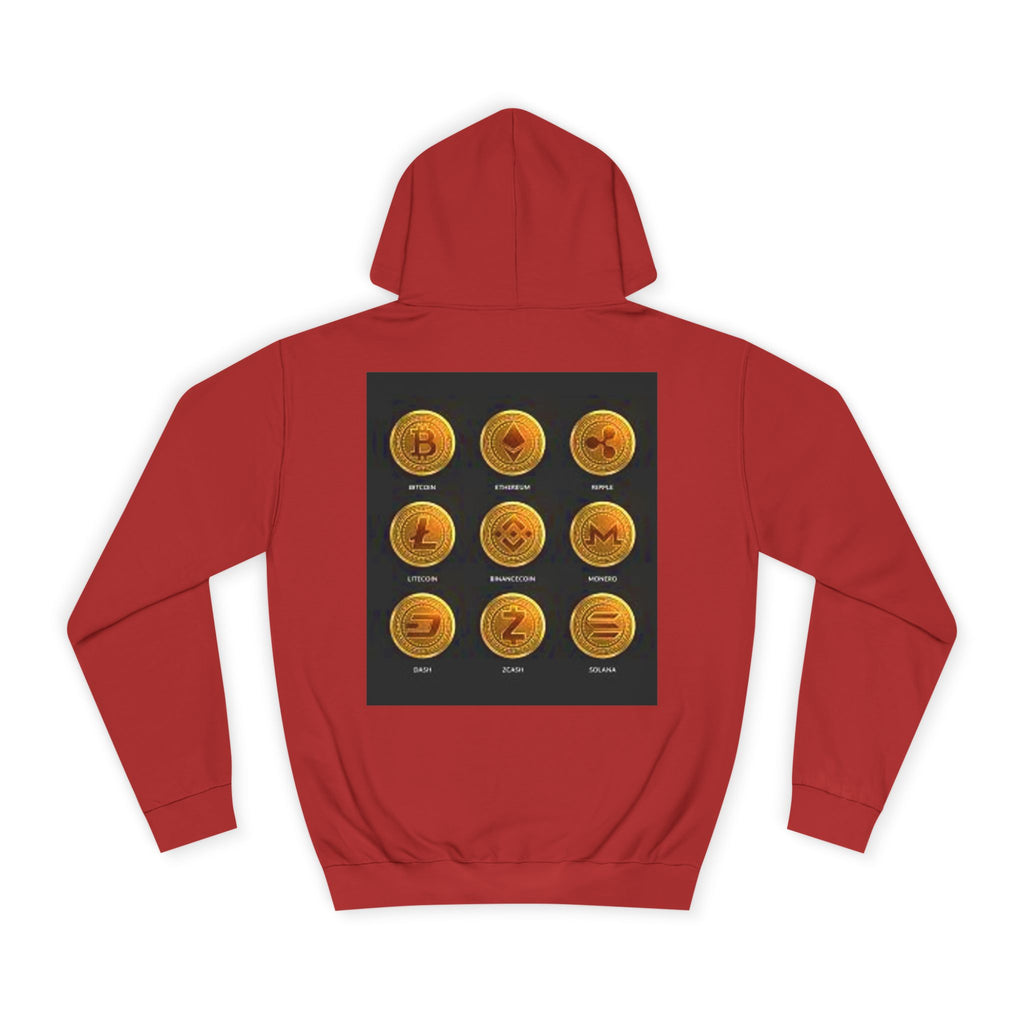 Crypto Coin Icons Hoodie | Bitcoin Ethereum Litecoin Ripple Doge Zcash Monero