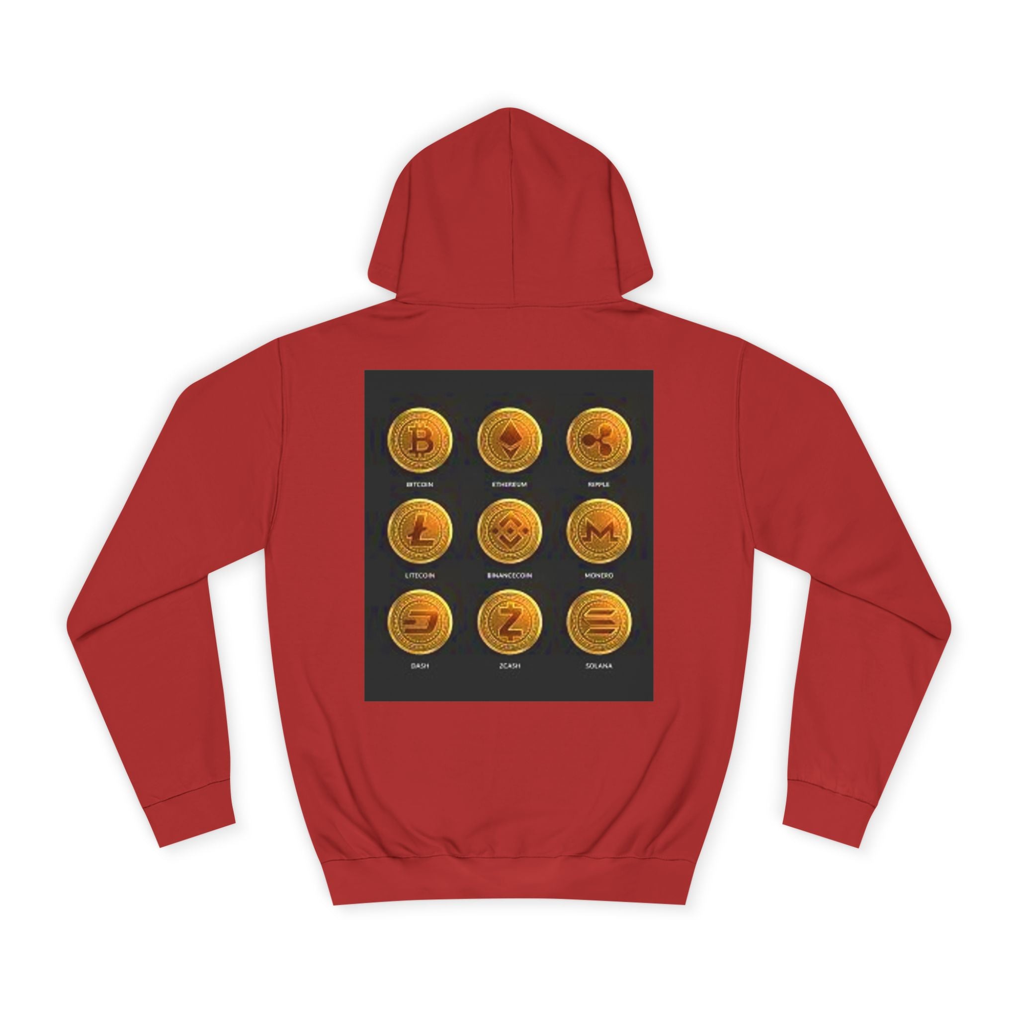 Crypto Coin Icons Hoodie | Bitcoin Ethereum Litecoin Ripple Doge Zcash Monero