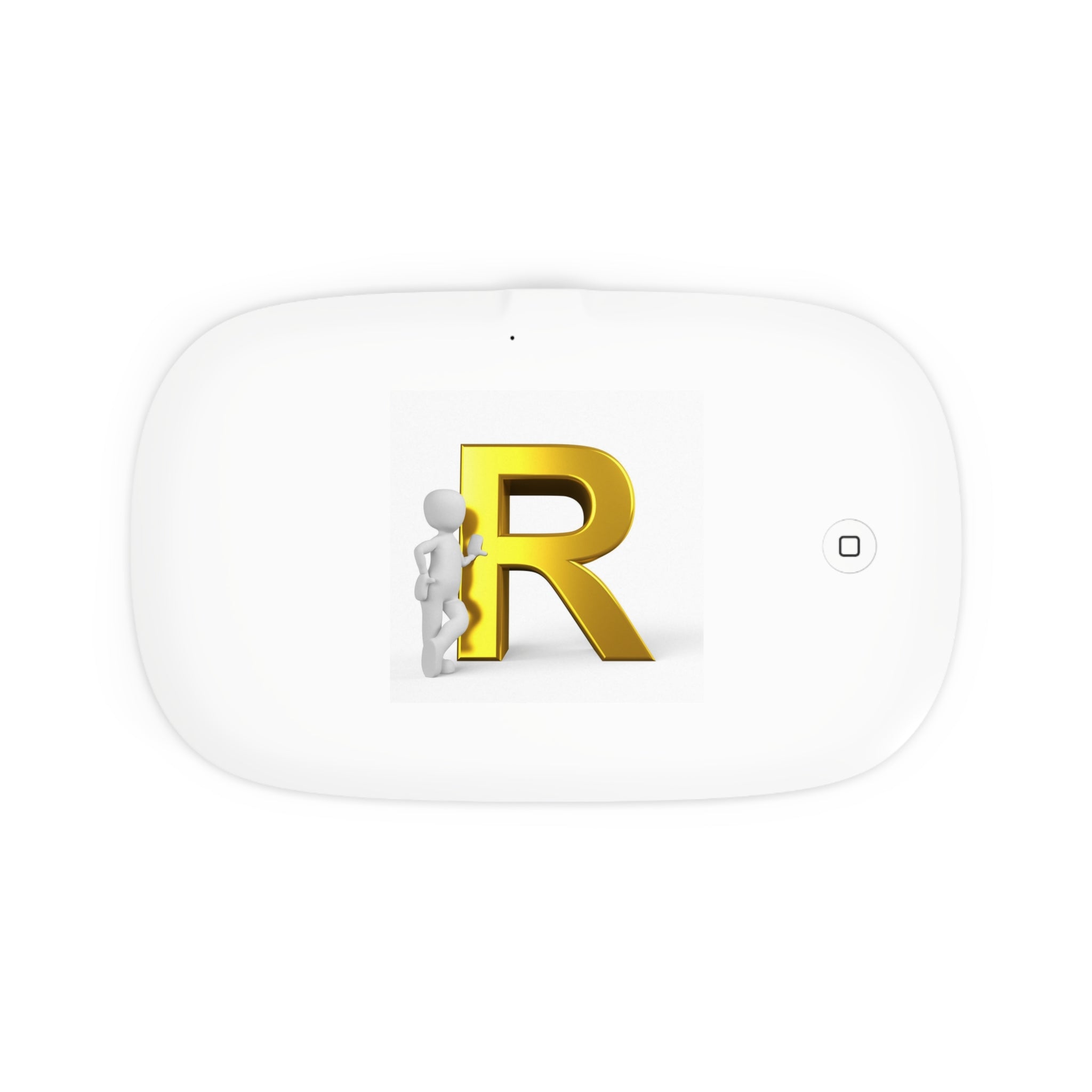 Gold Letter R Design UV Phone Sanitizer and Wireless Charging Pad | Monogram R