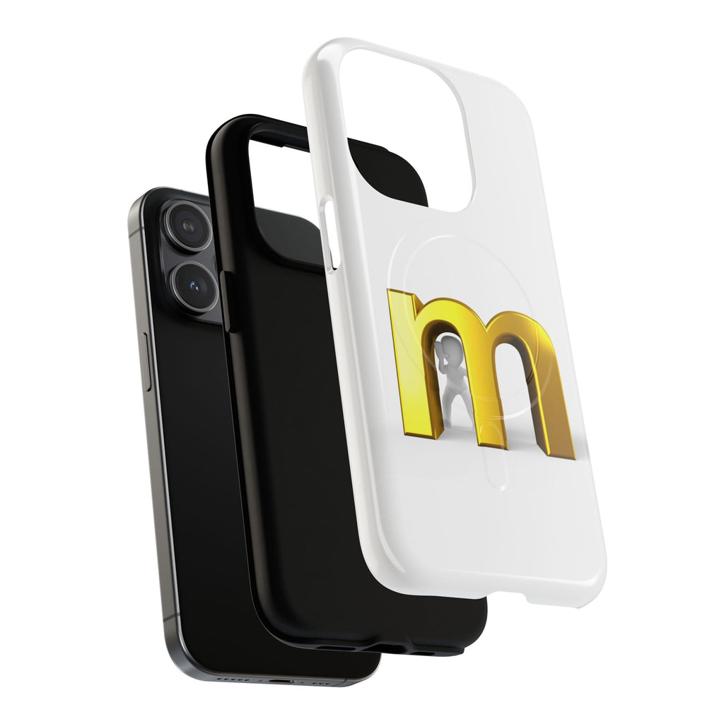Gold Letter M phone case | Magnetic Tough Case, Monogram Initial