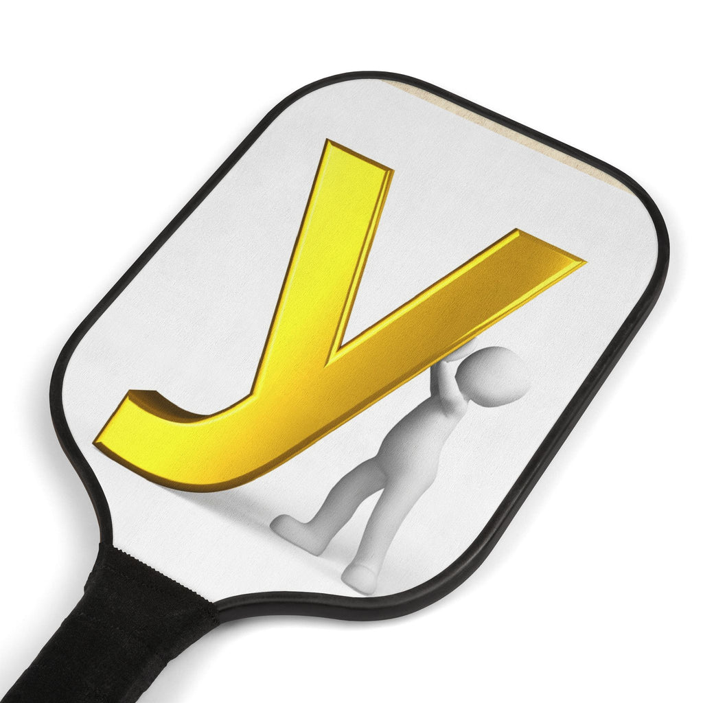 Yellow Y Letter Pickleball Paddle