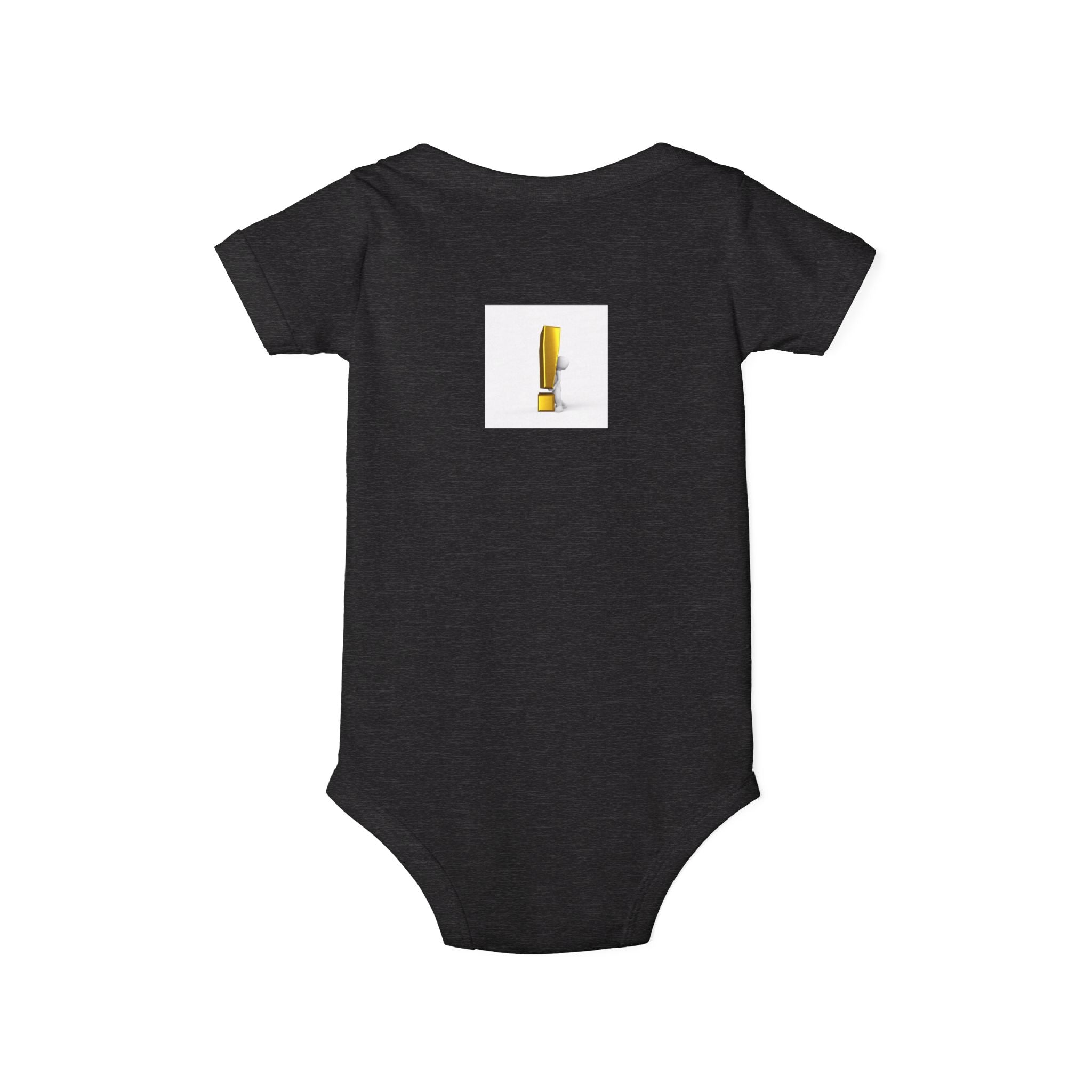 Yellow Exclamation Mark Onesie | Infant One Piece, Minimal Baby Bath Art