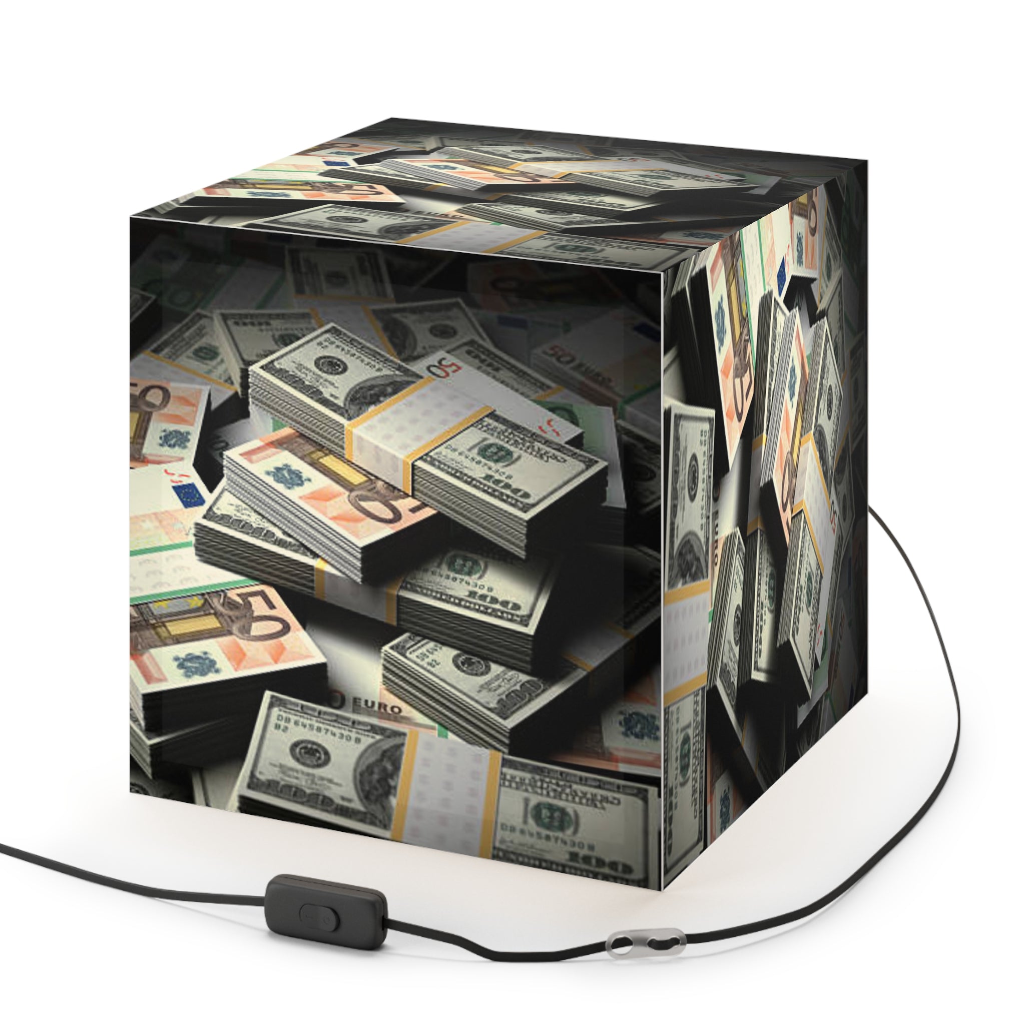 Stacks of Cash Light Cube Lamp | Money Pattern Hanging Light