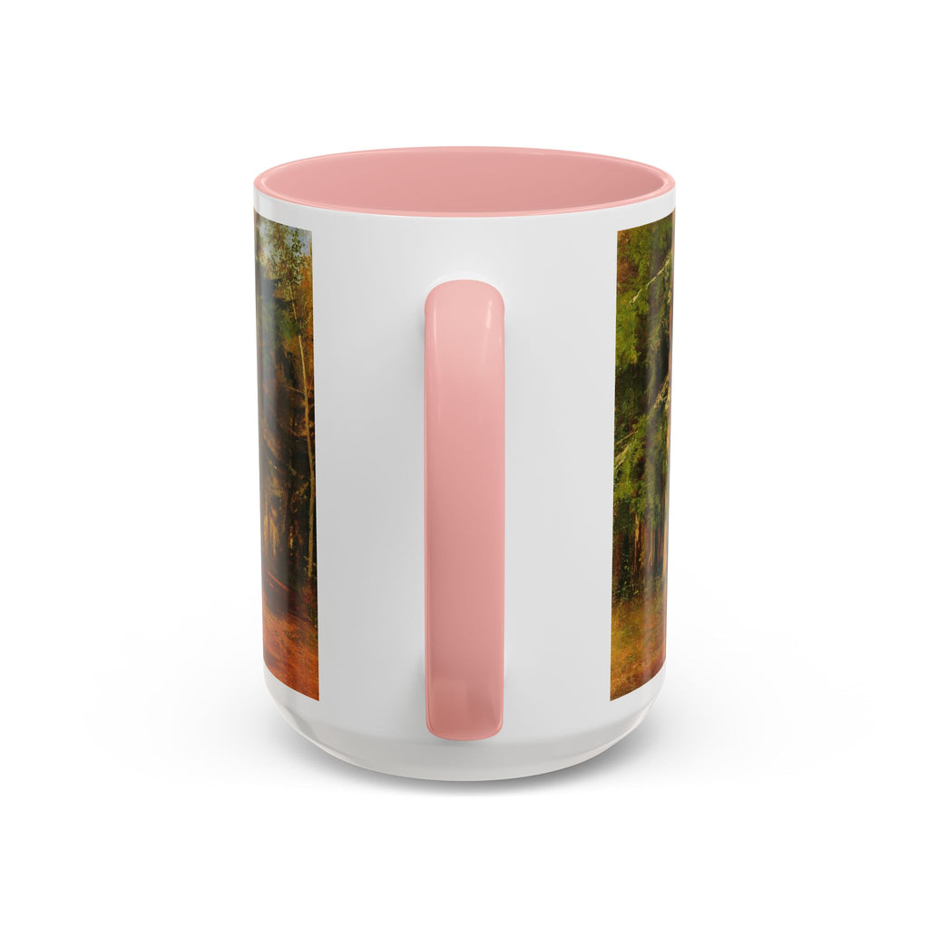 Waldweg-Malerei Tasse | Akzent-Kaffeetasse 11oz 15oz